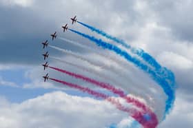 The Red Arrows will be visible over Nottinghamshire on Sunday as they transit back to RAF Waddington