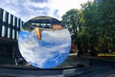 The Sky Mirror sculpture outside Nottingham Playhouse was installed in 2001