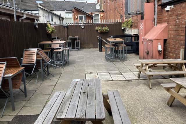 The pub's beer garden has capacity for 60 people