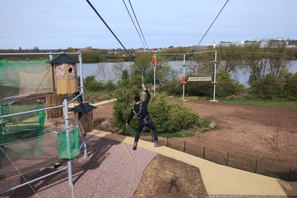 The new Adventures centre at King's Mill Reservoir has a 100-metre zipwire 