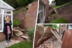 A Nottingham mum has been left with PTSD after her garden wall collpased 
