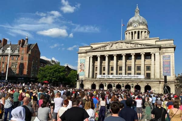 Council buildings fell silent today as the city mourned the first anniversary of the Nottingham attacks 