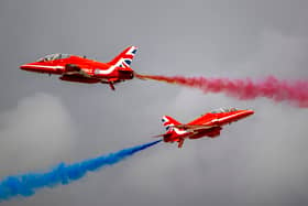 The Red Arrows will fly over Nottinghamshire this weekend 