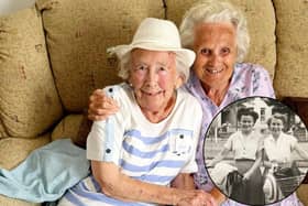 Lucy Shepherd, 26, took her nan, Rita, 93, to surprise her best friend, Jean Wood, 94, who she hadn't seen since 2018.