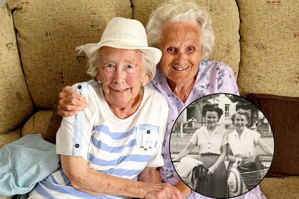 Lucy Shepherd, 26, took her nan, Rita, 93, to surprise her best friend, Jean Wood, 94, who she hadn't seen since 2018.